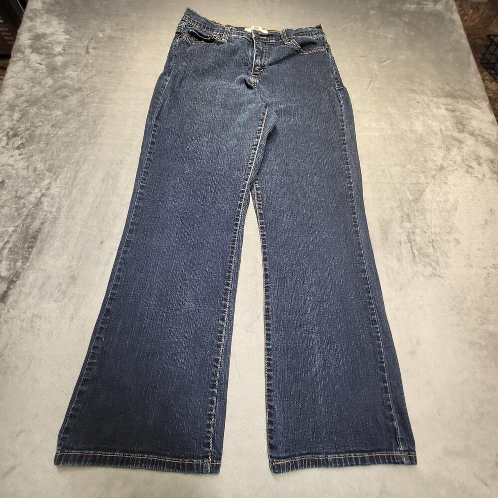 Levi's 512 Perfect Slimming Jeans Womens 12 Blue Bootcut Dark Wash Denim